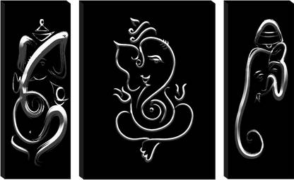 Ganesha Set of 3 Paper Print