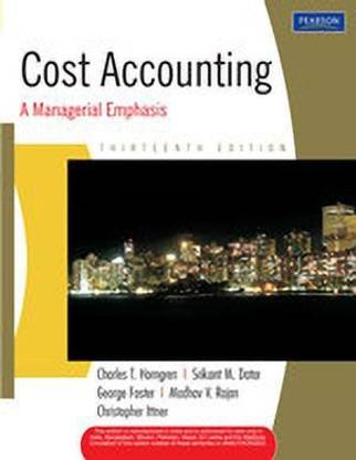 Cost Accounting 13th Edition