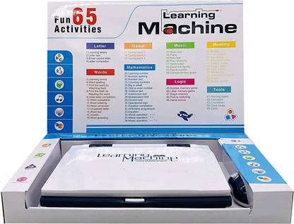 Assemble Educational Laptop Computer Toy with Mouse for Kids Above 3 Years - 65 Fun Activity Learning Machine, Now Learn Letter, Words, Games, Mathematics, Music, Logic, Memory Tool (Multicolor)