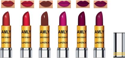 AMLY Premium Matte Lipstick Combo Set of 6 Lipstick