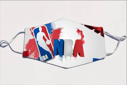 Porwal's NBA coloured full logo white and blue printed face mask NBA coloured full logo white and blue printed face mask Washable Cloth Mask