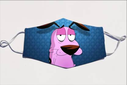 Porwal's Porwal’s courage the cowardly dog blue background printed face mask courage the cowardly dog blue background printed face mask Washable Cloth Mask