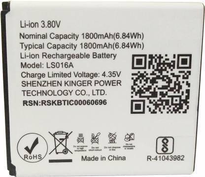 super battery Mobile Battery For  LYF Flame 7S