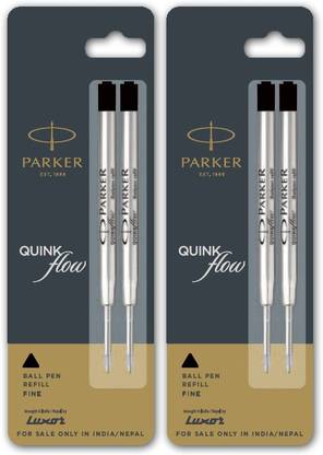 PARKER Flow Combo 4 Refills Black Ball Pen Refill