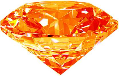 R.K GEMS Original Orange American Diamond (Zircon) Gemstone Cubic Zirconia Stone