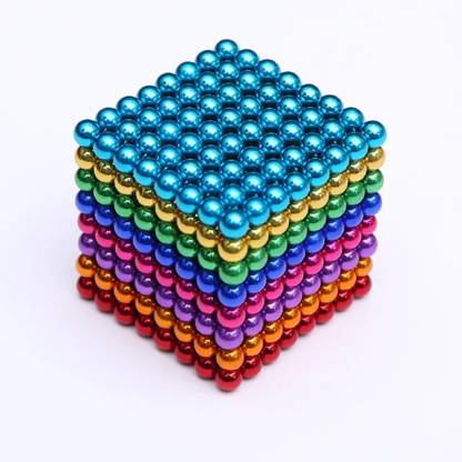 MASX New 512 pcs set (8X8 Cube) 5mm Multicolor Magnetic Bucky Balls - Live with your Creative Brain (8 Colors)