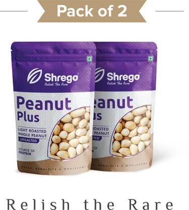 Shrego Peanut Plus Light Roasted Whole Peanuts Unsalted