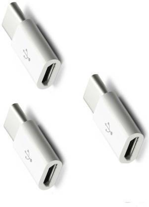 SUREELEE PACK OF 3 Type C-to-Micro USB Adapter (White) USB Adapter