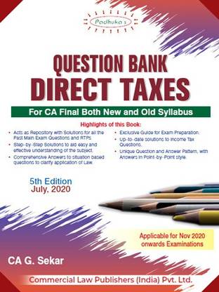 Padhuka's Question Bank Direct Taxes for CA Final - 5/e, July 2020