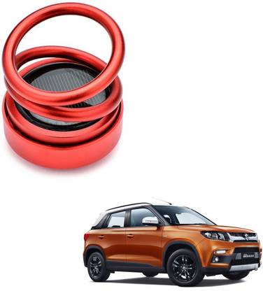 Auto Smart Look ASL2469 Car Solar Ring Air Freshener Double Loop Rotary Air Conditioner Dashboard Air Freshener Perfume Red For Maruti Brezza Air Purifier