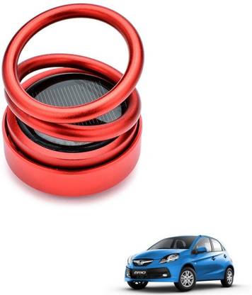 Auto Smart Look ASL2470 Car Solar Ring Air Freshener Double Loop Rotary Air Conditioner Dashboard Air Freshener Perfume Red For Honda Brio Air Purifier