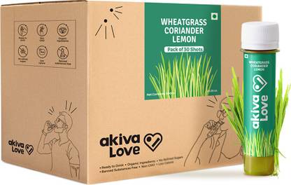 Akiva Superfood Wheatgrass Juice - 6 Bottles of 40 ml each for Detox
