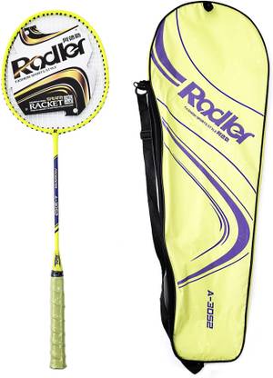 Rodler A3052- Aluminium Alloy Strung Badminton Racquet Set with Cover Yellow, Brown Strung Badminton Racquet