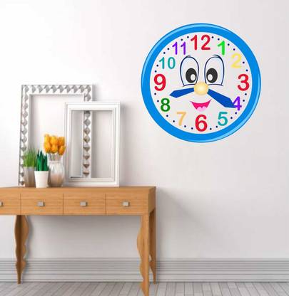 fuzzy 55 cm clock Self Adhesive Sticker