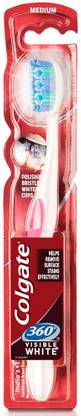 Colgate 360 Visible White Medium Toothbrush