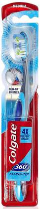Colgate 360 Floss-Tip Medium Toothbrush