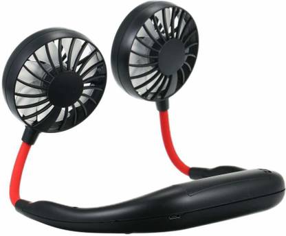 I-Birds Enterprises Hanging Neck Fan, Mini USB Rechargeable Dual Window Personal Fan for Indoor Outdoor Traveling Sport, 3 Wind Speed, Quiet, 360 Degrees Adjustable Wind Direction NackFan USB Fan