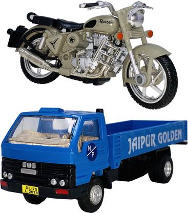 Miniature Mart Set of 2 Combo Pull Back & go Action Bullet + DCM Open Truck Toys For kids