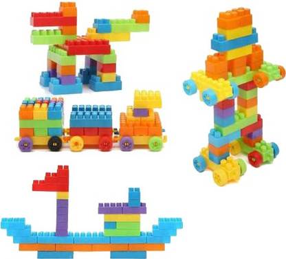 Alishark Presenting the best 100 Pcs Building Blocks,Creative Learning Educational Toy A8 For Kids Puzzle Assembling Shape Building Unbreakable Toy Set (Multicolor)