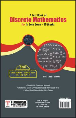 Discrete Mathematics for SPPU 19 Course (SE - I - IT - 214441) for In Sem