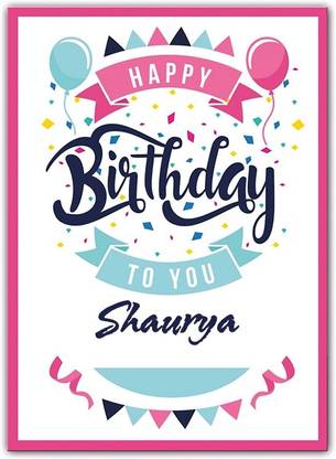 Midas Craft Happy Birthday Shaurya ….13 Gift Birthday Quote Greeting Card