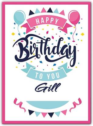 Midas Craft Happy Birthday Gill ….13 Gift Birthday Quote Greeting Card