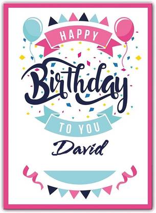 Midas Craft Happy Birthday David ….13 Gift Birthday Quote Greeting Card