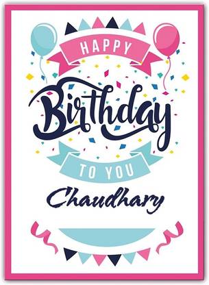 Midas Craft Happy Birthday Chaudhary ….13 Gift Birthday Quote Greeting Card