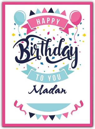 Midas Craft Happy Birthday Madan ….13 Gift Birthday Quote Greeting Card