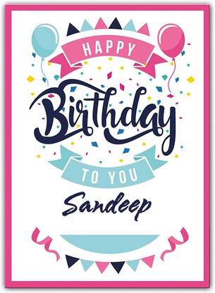 Midas Craft Happy Birthday Sandeep ….13 Gift Birthday Quote Greeting Card