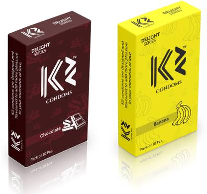 K2 Delight series- DK 001 Combo of Flavored Dotted Extra time Condoms Condom