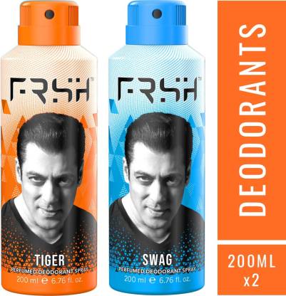 Frsh By Salman Khan Perfumed Dedorant Body Spray-TIGER & SWAG-Pack of 2 Perfume Body Spray  -  For Men