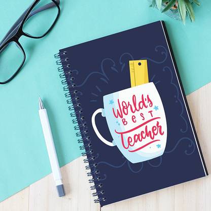 faantastic World's Best Teacher Daily Planner Regular Diary Two Side Ruled 100 Pages