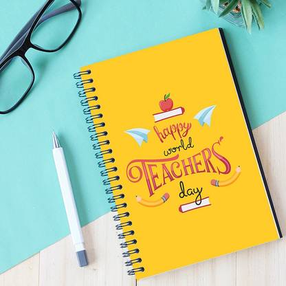faantastic World Teacher's day Regular Diary Two Side Ruled 100 Pages