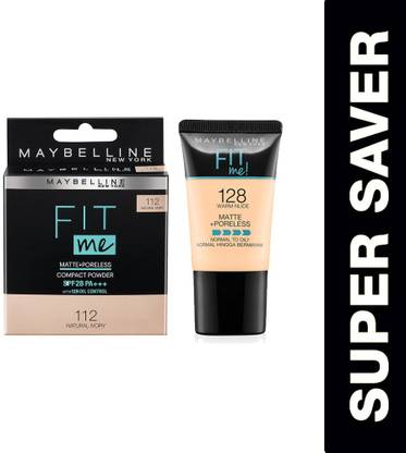 MAYBELLINE NEW YORK Fit me foundation tube 128 + Fit me compact 112 Foundation