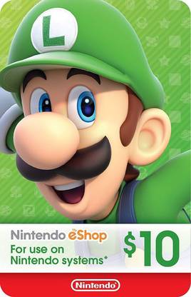 Nintendo eShop PrePaid Card $10 USD (Switch/3DS/Wii U) for 3DS, Wii U