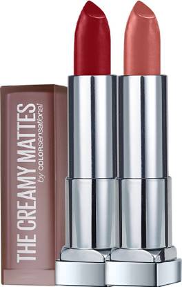 MAYBELLINE NEW YORK Creamy Matte Nude Nuance, 657 & Creamy Matte Divine Wine, 695