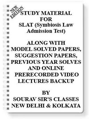 SLAT (Symbiosis Law Admission Test) [ PACK OF 4 BOOKS ] Study Material +MODEL SOLVED PAPERS+SUGGESTION PAPERS+PREVIOUS YEAR SOLVES+VIDEO PRERECORDED LECTURES BACKUP ONLINE