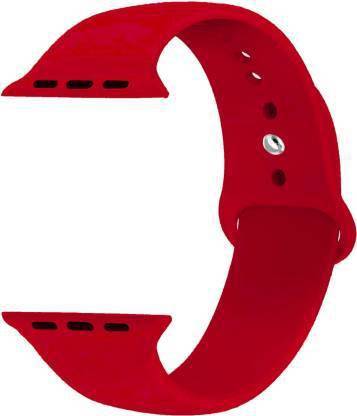 Big Wings Soft Silicone Sport Strap Band for Watch Series 5, Series 4, Series 3, Series 2, Series 1 / Soft Silicone Waterproof Strap for 38 MM / 40 MM (Dark Red) (Watch Not Included) Smart Watch Strap