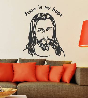 fuzzy 55 cm jesus Self Adhesive Sticker