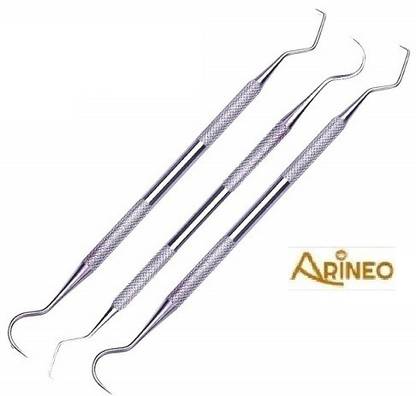 ARINEO 3-Pack Medical Stainless Steel Dental Scraper Tool Surgical Plier