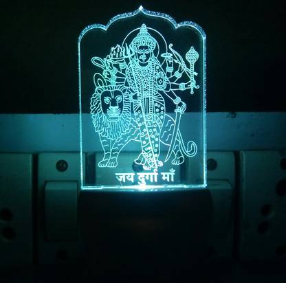 UKANI SHREE DURGA MA NIGHT LAMP MULTI COLOR Night Lamp