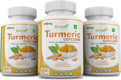 Divya Shree Turmeric Curcumin with Bioperine | Anti-Inflammatory | Antioxidant