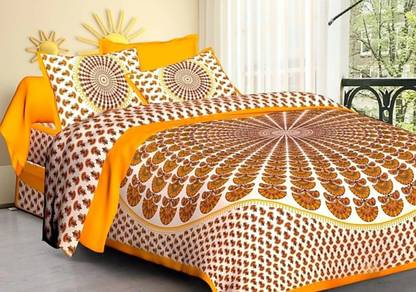 RXZ 150 TC Cotton Double Geometric Flat Bedsheet