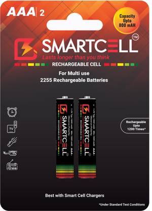 Smartcell AAA Rechargeable|Rechargeable AAA|NimH |800mAH Rechargeable   Battery