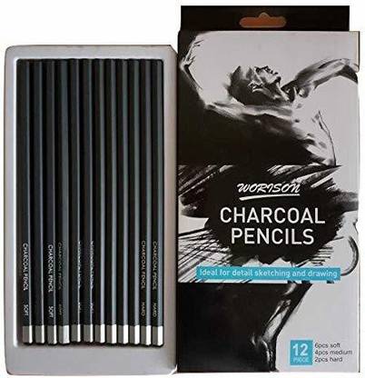 WORISON CHARCOAL PENCIL HEXAGONAL Shaped Color Pencils