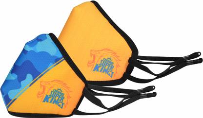 EUME CSK Official Chennai Super Kings Face Mask 2800013_CSK_Multi2 Reusable Cloth Mask