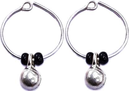 ABHISHEK FASHION Spinel Silver Plated Silver Nose Ring Set