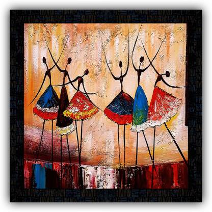 Poster N Frames framed poster of Modern Abstract art-17466 Digital Reprint 14 inch x 14 inch Painting