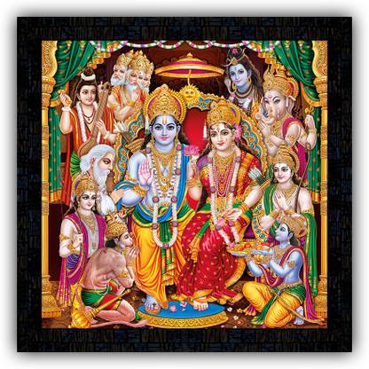 Poster N Frames Poster And Frame Ram Darbar Home Wall Decoration Poster | Best Home Decor Gift Digital Reprint 14 inch x 14 inch Painting